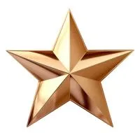 Бронзовая звезда накладка на памятник в Павловском Посаде (518475)